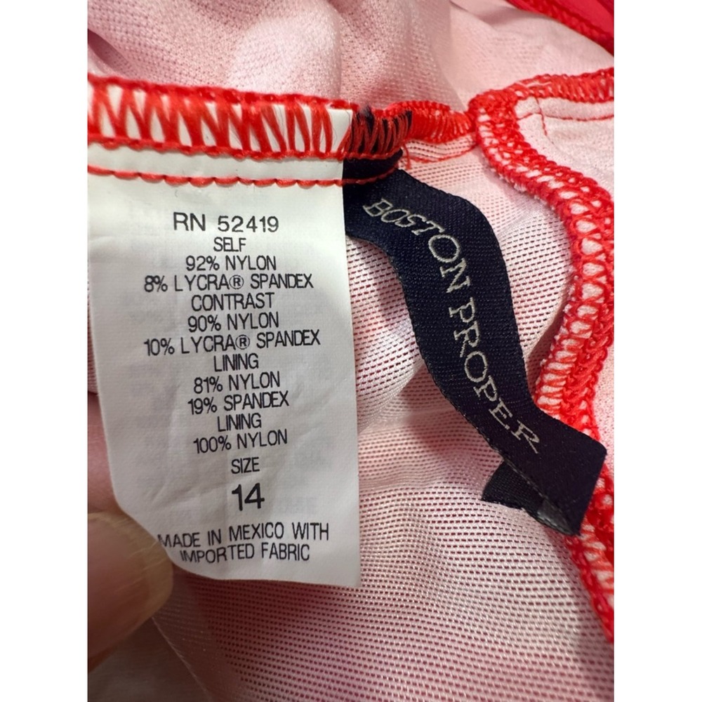 Boston Proper Womens Swim Sense Front Twist One Piece Swimsuit Sz 14 Ruched‎ - Picture 8 of 12